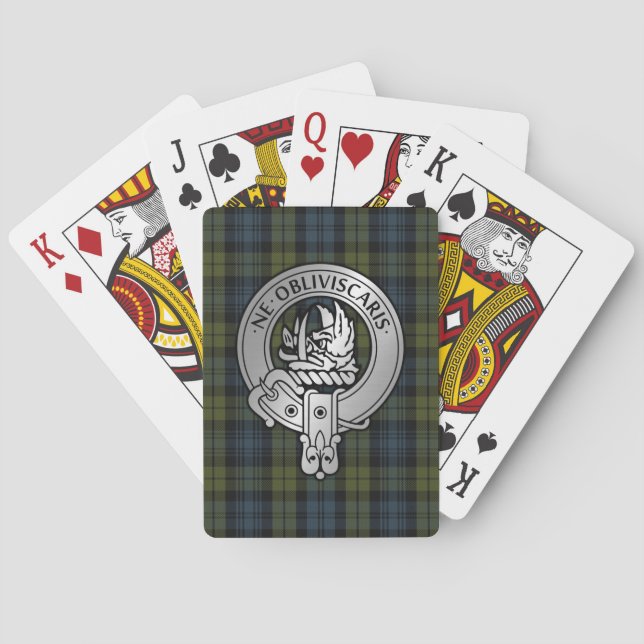 Clan Campbell Crest & Tartan Playing Cards (Back)