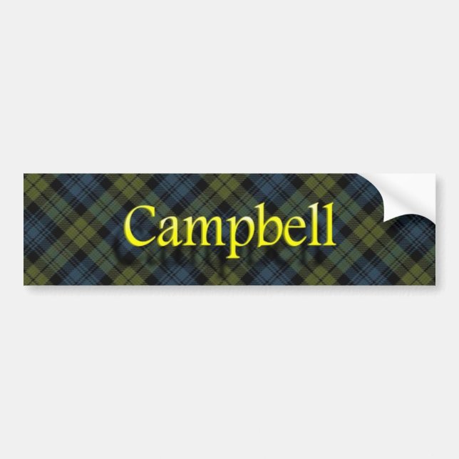 Clan Campbell Scottish Bumper Sticker (Front)