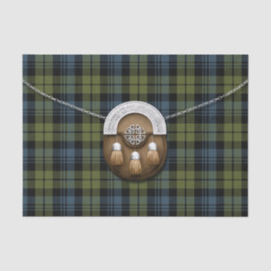 Clan Campbell Tartan And Sporran Tissue Paper