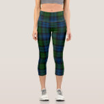 Clan Campbell Tartan Scottish Plaid Capri Leggings<br><div class="desc">Upgrade your traditional winter wardrobe with these bold,  colourful,  and quality Scottish clan Campbell military tartan plaid leggings. Great for the holidays and perfect for winter activities,  training,  or workouts</div>