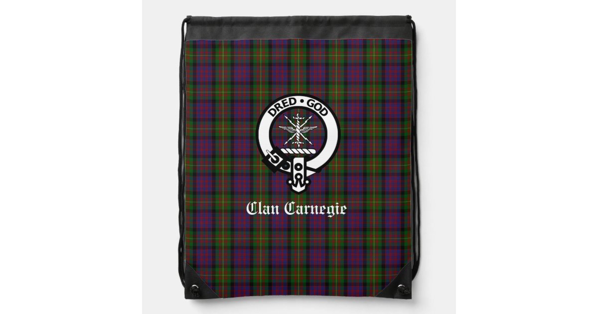 Carnegie Modern Tartan Crest Black Garden Flag - Gold Thistle Style main image 1