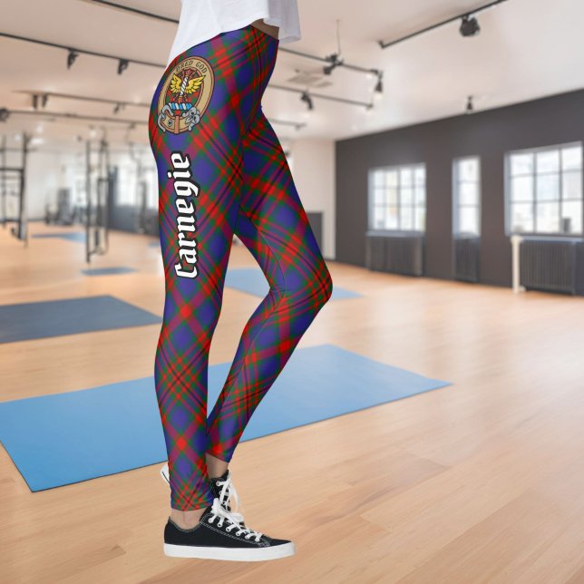 Clan Carnegie Crest over Tartan Leggings (Creator Uploaded)