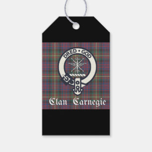 Clan Carnegie Crest Tartan Gift Tags