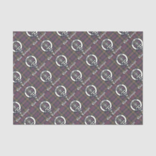 Clan Carnegie Crest Tartan Tissue Paper
