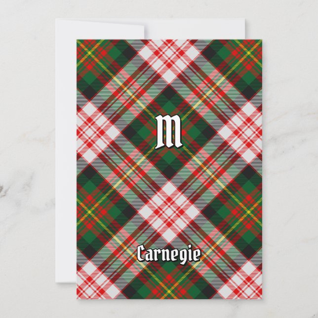 Clan Carnegie Dress Tartan Invitation (Front)