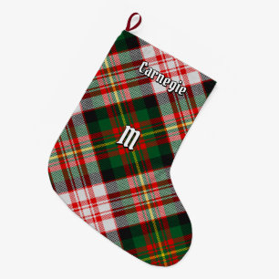 Clan Carnegie Dress Tartan Large Christmas Stocking