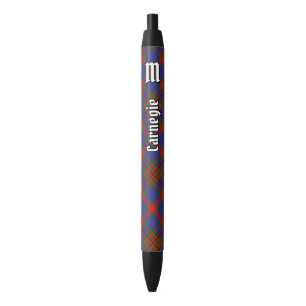 Clan Carnegie Tartan Black Ink Pen