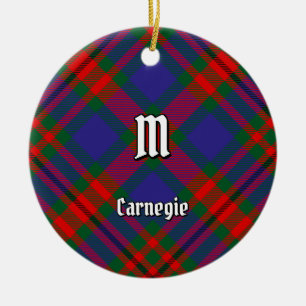Clan Carnegie Tartan Ceramic Tree Decoration