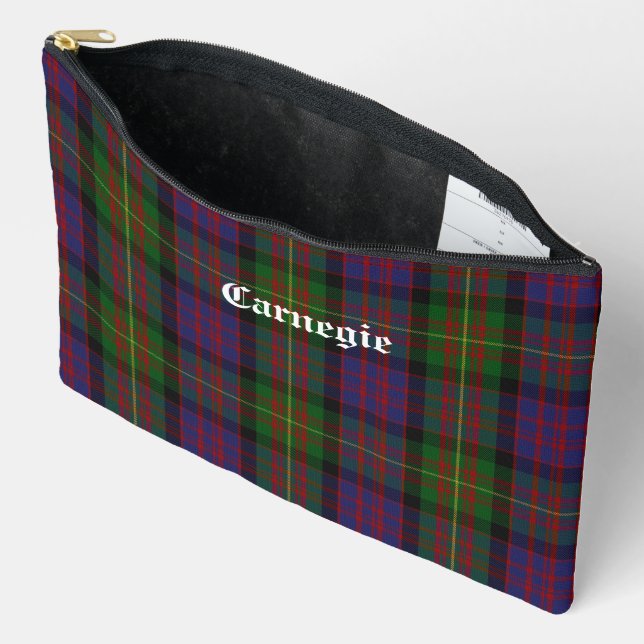 Clan Carnegie Tartan Customisable Accessory Pouch (Open)