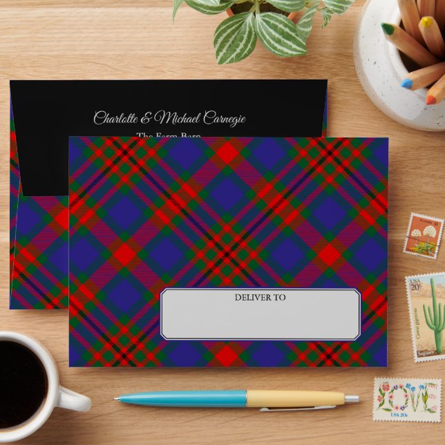 Clan Carnegie Tartan Envelope (Desk)