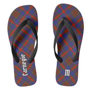 Clan Carnegie Tartan Flip Flops