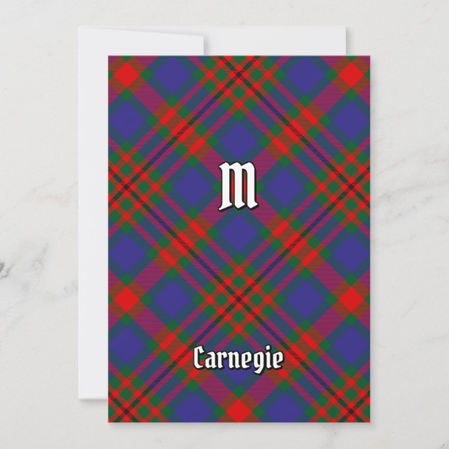Clan Carnegie Tartan Invitation (Front)