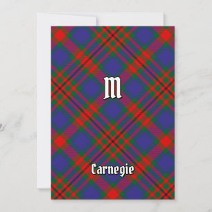 Clan Carnegie Tartan Invitation
