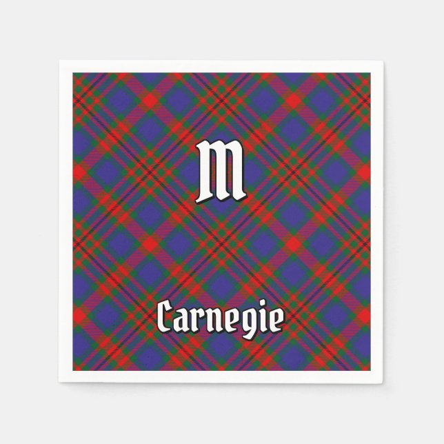 Clan Carnegie Tartan Napkin (Front)