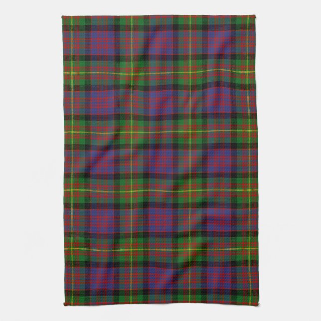 Clan Carnegie Tartan Tea Towel (Vertical)
