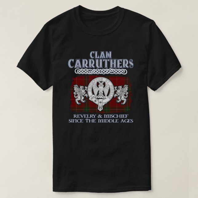 Clan Carruthers crest Scottish clans Scottish surn T-Shirt (Design Front)