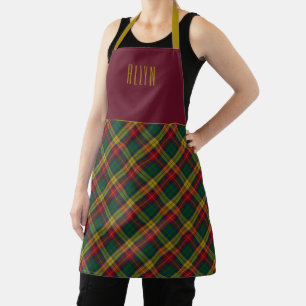 Clan Chef Buchanan Tartan Plaid Name Apron