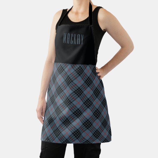 Clan Chef MacKay Tartan Plaid Name Apron (Insitu)