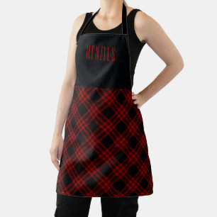 Clan Chef Menzies Hunting Tartan Plaid Name Apron