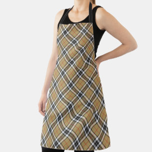 Clan Chef Thomson Camel Tartan Plaid Pattern Apron