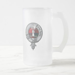 Clan Chisholm Frosted Glass Beer Mug