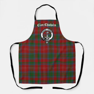 Clan Chisholm Tartan & Crest Badge Apron