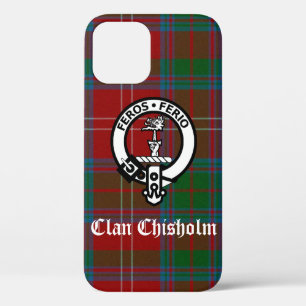 Clan Chisholm Tartan & Crest Badge iPhone 12 Case