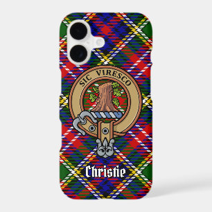 Clan Christie Crest over Tartan