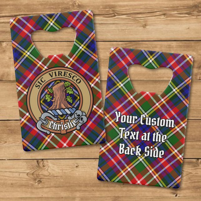 Clan Christie Crest over Tartan (Creator Uploaded)
