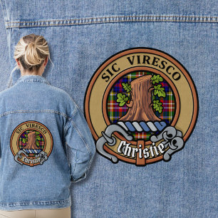 Clan Christie Crest over Tartan Denim Jacket