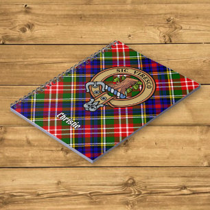 Clan Christie Crest over Tartan Notebook