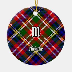 Clan Christie Tartan Ceramic Tree Decoration