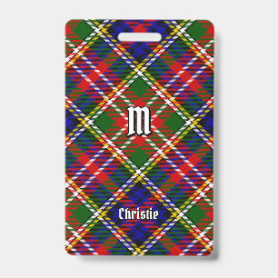 Clan Christie Tartan ID Badge