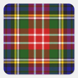 Clan Christie Tartan Square Sticker