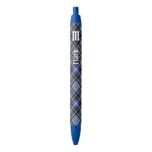 Clan Clark Tartan Blue Ink Pen