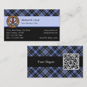 Clan Clark Tartan Business Card