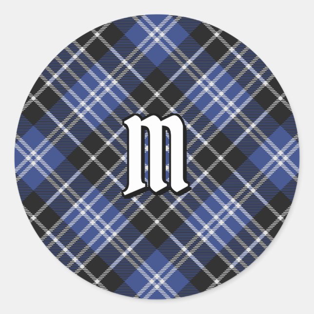 Clan Clark Tartan Classic Round Sticker (Front)