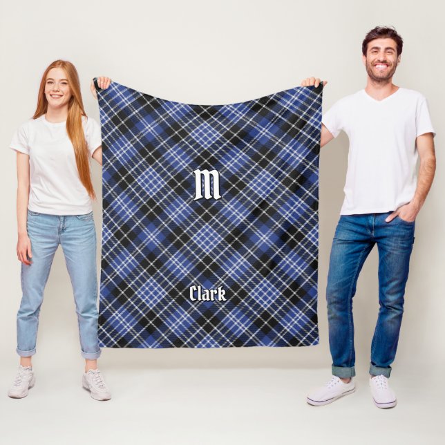 Clan Clark Tartan Fleece Blanket (In Situ)