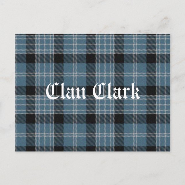 Clan Clark Tartan Postcard (Front)