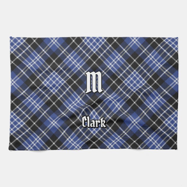 Clan Clark Tartan Tea Towel (Horizontal)