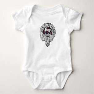 Clan Cochrane Crest & Azure Tartan Baby Bodysuit
