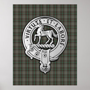 Clan Cochrane Crest & Hunting Tartan Poster