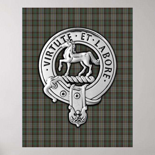 Clan Cochrane Crest & Hunting Tartan Poster (Front)
