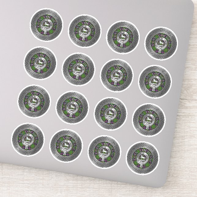 Clan Cochrane Crest & Tartan Knot (Detail)