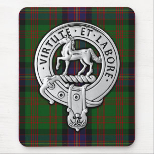 Clan Cochrane Crest & Tartan Mouse Mat