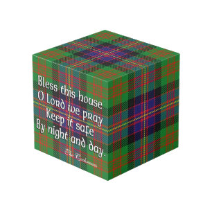 Clan Cochrane Tartan House Blessing Cube
