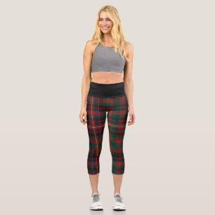 Clan Cochrane Tartan Plaid Capri Leggings