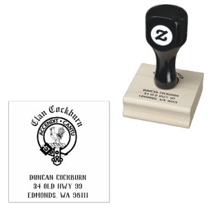 Clan Cockburn Crest Badge Customisable  Rubber Stamp