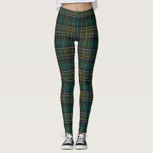 Clan Cockburn Tartan Plaid Leggings