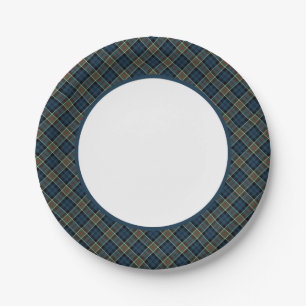 Clan Colquhoun and Calhoun Tartan Border Paper Plate